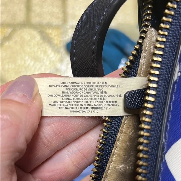 Kate Spade Gingham Blue and White Crossbody Bag - Picture 15 of 16